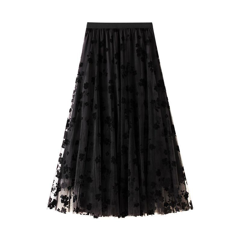 Elegant Floral Women Tulle Ski - огляд і ціна Midi Skirt Floral