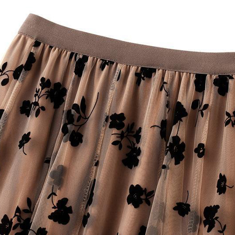 Elegant Floral Women Tulle Ski - огляд і ціна Midi Skirt Floral