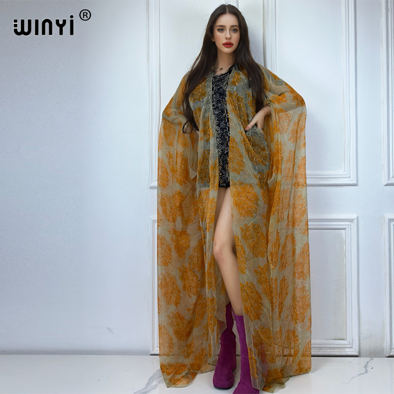 WINYI maxi kimono summer Persp - огляд і ціна Cover Up Kaftan
