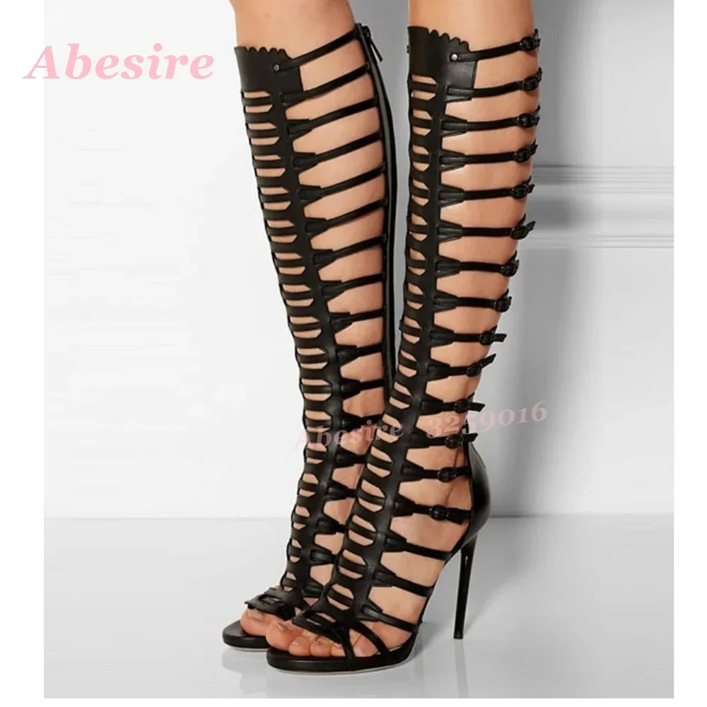 Peep Toe Multi-Buckled Summer  - огляд і ціна Sandal Strappy Heeled