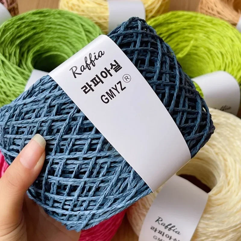 80g Colours Raffia Yarn Fluffy - огляд і ціна Crochet Bag Raffia