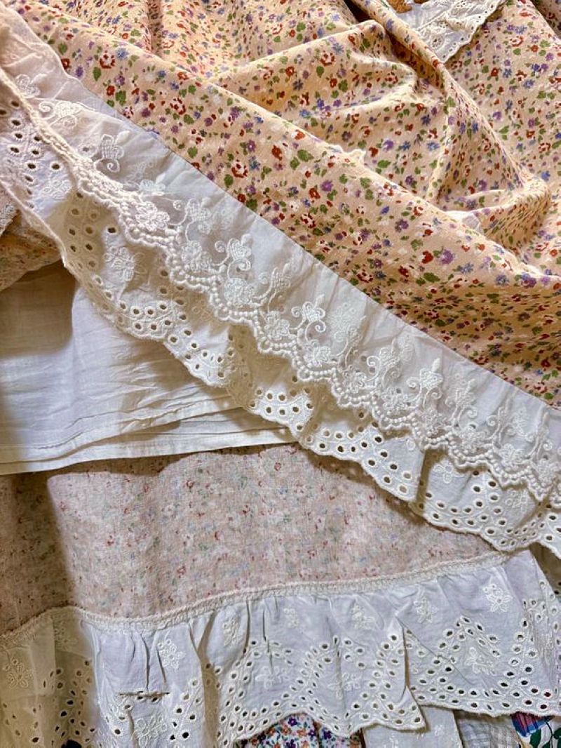 Autumn Cotton Ruffed Lace Swee - огляд і ціна Midi Skirt Floral